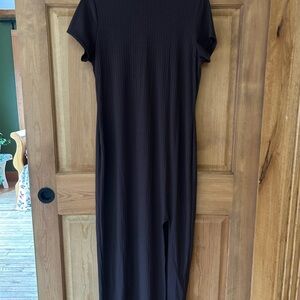 Fashion Nova Brown Ribbed Bodycon Midi Dress 1X